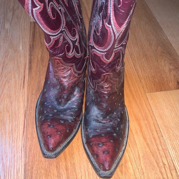 11” Womens Ostrich Leather Cowboy Boot - Champion Attitude - Picture 4 of 7